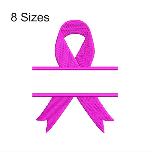 Cancer Ribbon embroidery design for embroidery machine. 8 sizes. 7 formats. Instant download