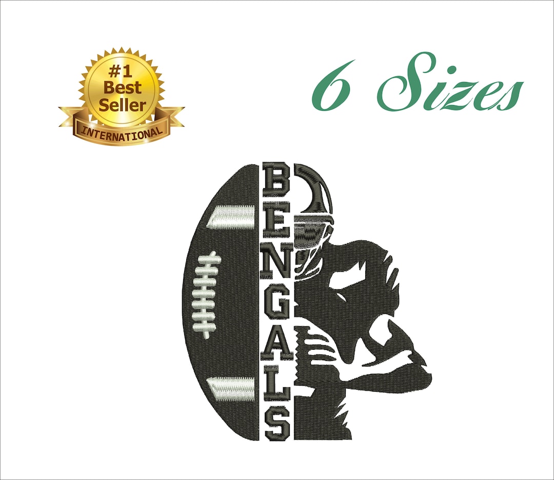 Cincinnati Football Player Embroidery Design for Embroidery Machine. 6 Sizes. 6 Formats. Instant
