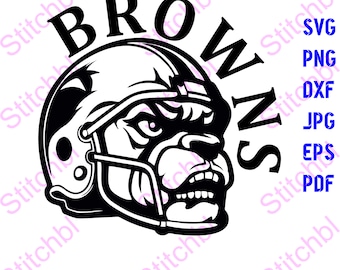 ブラウンズ フットボール ヘルメット SVG バンドル - Cricut、昇華 PNG、T シャツ デザイン用の SVG ファイル