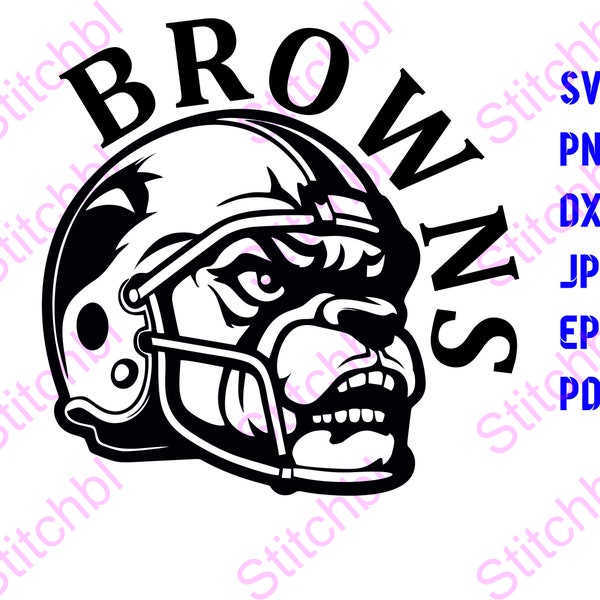 Browns Football Helmet SVG Bundle - SVG Files for Cricut, Sublimation PNG, T-Shirt Design