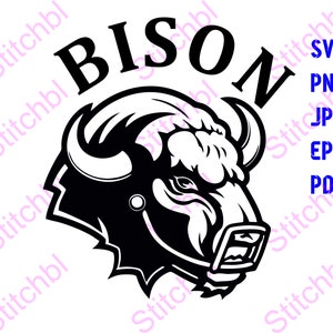 Bison Football Helmet SVG Bundle - SVG Files for Cricut, Sublimation PNG, T-Shirt Design