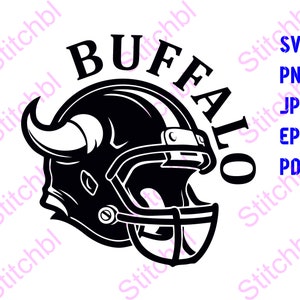 Buffalo Football Helmet SVG Bundle - SVG Files for Cricut, Sublimation PNG, T-Shirt Design