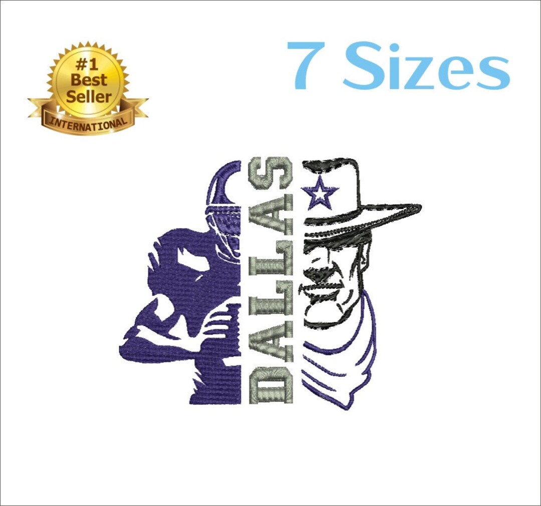 Dallas Football Embroidery Design for Embroidery Machine. 7 Sizes. 6