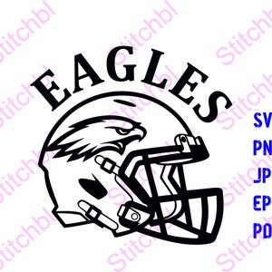 Eagles Football Helmet SVG Bundle - SVG Files for Cricut, Sublimation PNG, T-Shirt Design