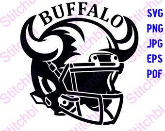 Buffalo Football Helmet SVG Bundle - SVG Files for Cricut, Sublimation PNG, T-Shirt Design