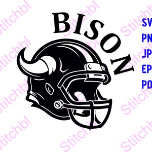Bison Football Helmet SVG Bundle - SVG Files for Cricut, Sublimation PNG, T-Shirt Design