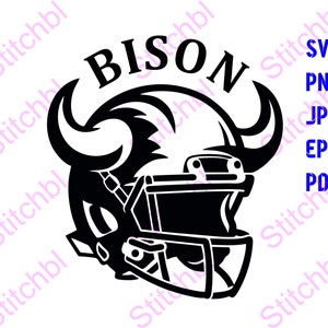 Bison Football Helmet SVG Bundle - SVG Files for Cricut, Sublimation PNG, T-Shirt Design