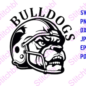 Bulldogs Football Helmet SVG Bundle - SVG Files for Cricut, Sublimation PNG, T-Shirt Design