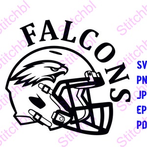 Falcons Football Helmet SVG Bundle - SVG Files for Cricut, Sublimation PNG, T-Shirt Design
