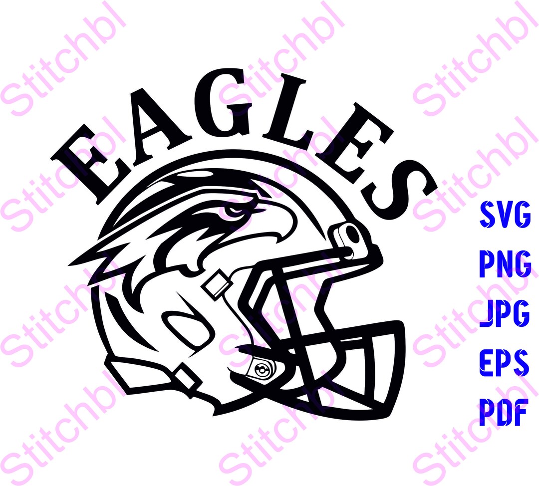 Eagles Football Helmet SVG Bundle SVG Files for Cricut, Sublimation PNG