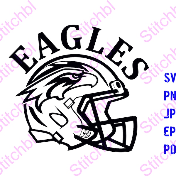 Eagles Football Helmet SVG Bundle - SVG Files for Cricut, Sublimation PNG, T-Shirt Design