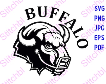 Buffalo Football Helmet SVG Bundle - SVG Files for Cricut, Sublimation PNG, T-Shirt Design