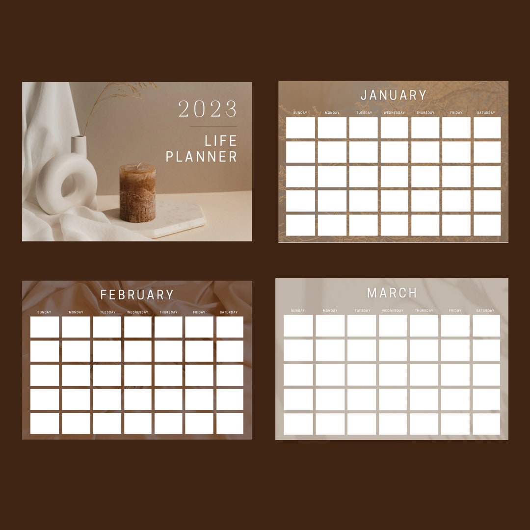 2023 Aesthetic Planner Canva Template - Etsy