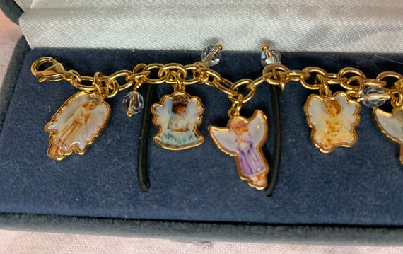 Angel 24k plated Bradford Exchange Charm Bracelet - image 4