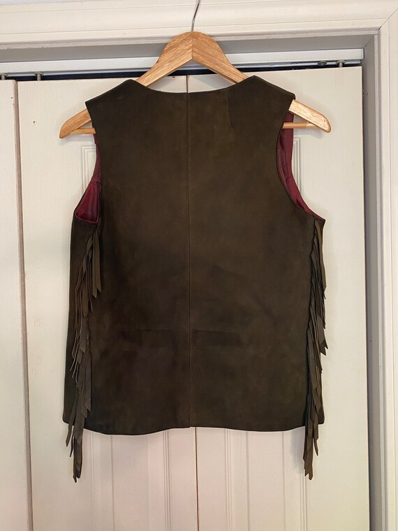 Vintage Suede Fringe Vest - image 4