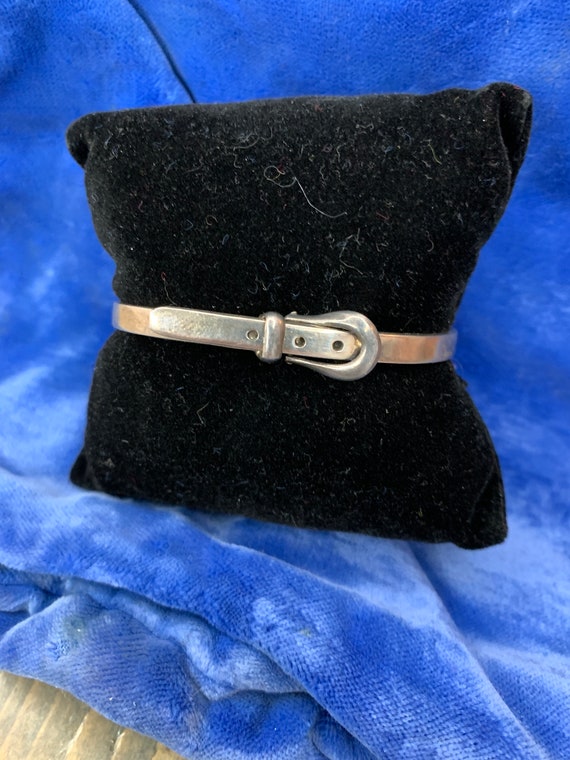 Sterling silver belt shaped bracelet - image 1