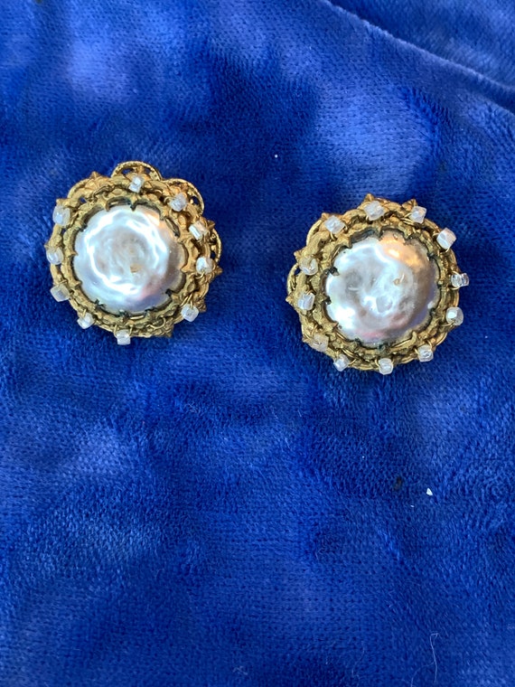 Miriam Haskell clip on earrings