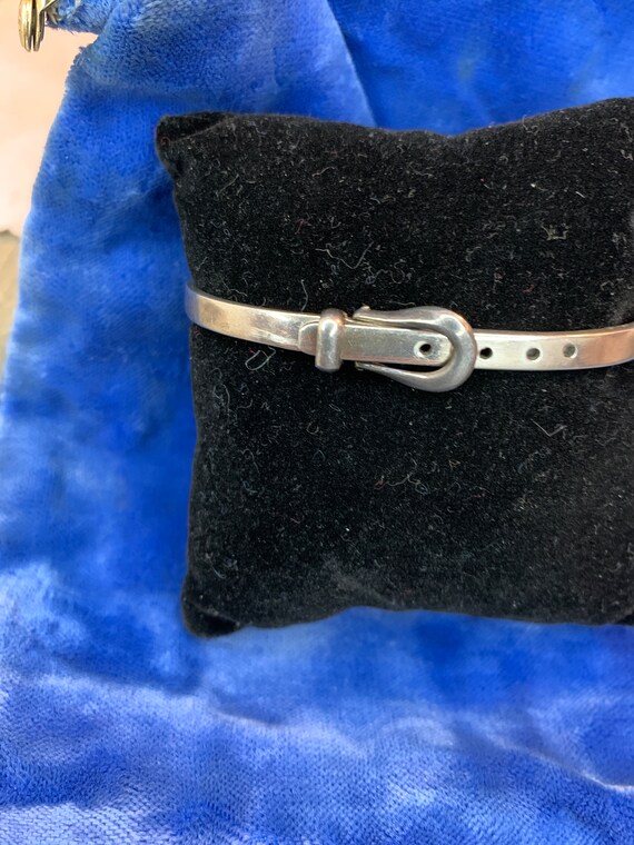 Sterling silver belt shaped bracelet - image 8