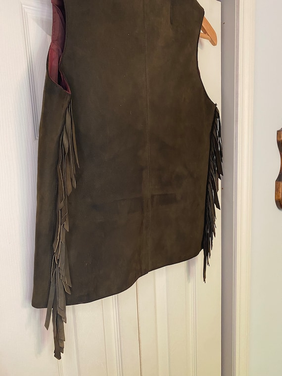 Vintage Suede Fringe Vest - image 5