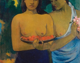 Two Tahitian Women (Paul Gauguin 1899)