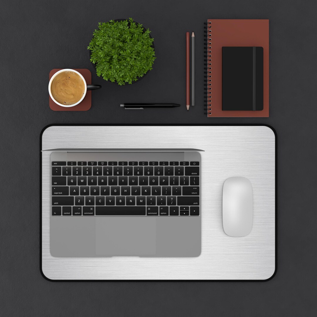 Metal Computer Mat Brushed Metal Texture Desk Mat | Silver Metallic Mouse Pad Surface - Etsy