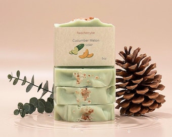 Cucumber and Sea Salt Soap Bar with Shea Butter and Colloidal Oatmeal