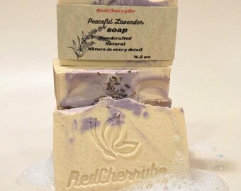 Lavender Spa Soap Bar with Shea Butter and Colloidal Oatmeal for Sensitive Skin