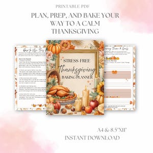 Stress-Free Thanksgiving Baking Planner | Printable Holiday Organizer I Friendsgiving Holiday Guide