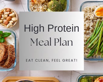 High Protein Recipe Pack I Weight Loss Recipe Bundle I Low Carb Recipe Guide and Meal Plan I  High Protein Recipes I Printable Recipe Guide