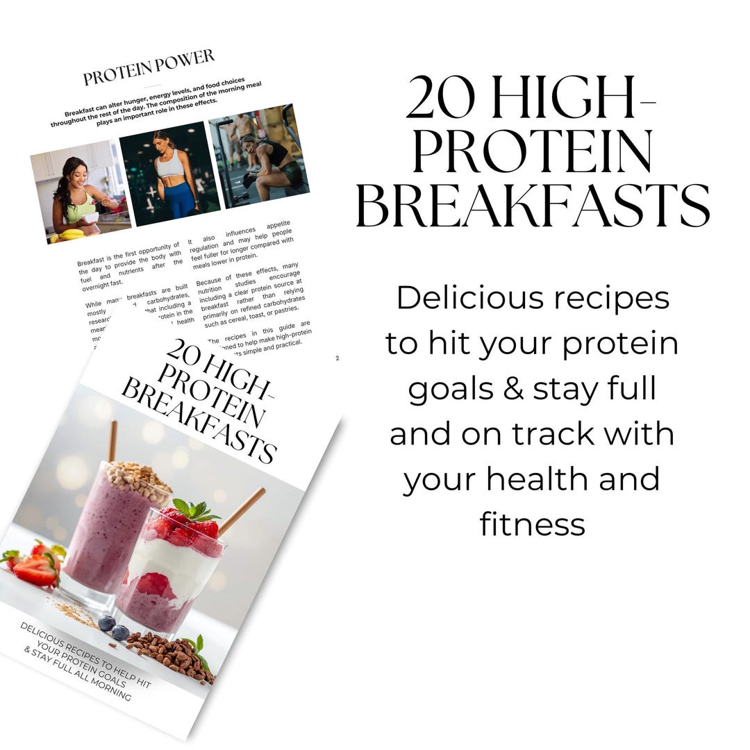 High Protein Breakfast Recipes PDF | 20 Breakfasts + Macros | GLP-1 ...