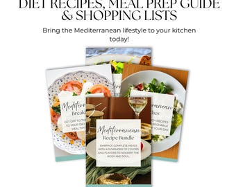 Guía de recetas y plan de alimentación mediterráneo, Planificador de dieta mediterránea, Recetas cardiosaludables, Plan de pérdida de peso