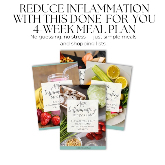 Anti-Inflammatory Meal Plan & Recipe Guide + Smoothie Bonus | 30+ Recipes for Healing and Gut Health