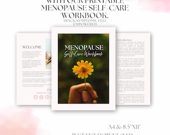 Menopause Self-Care Workbook | 50-Page Wellness Journal for Women | Menopause Symptoms Tracker | Printable Hormonal Balance Planner