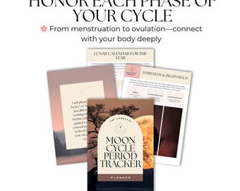 Moon Cycle Period Tracker | Lunar Phase Printable (PDF)