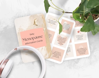 Menopause Affirmation Cards I Printable Affirmation Cards I Menopause Support I Menopause Self Care I Affirmations for Menopause I Printable