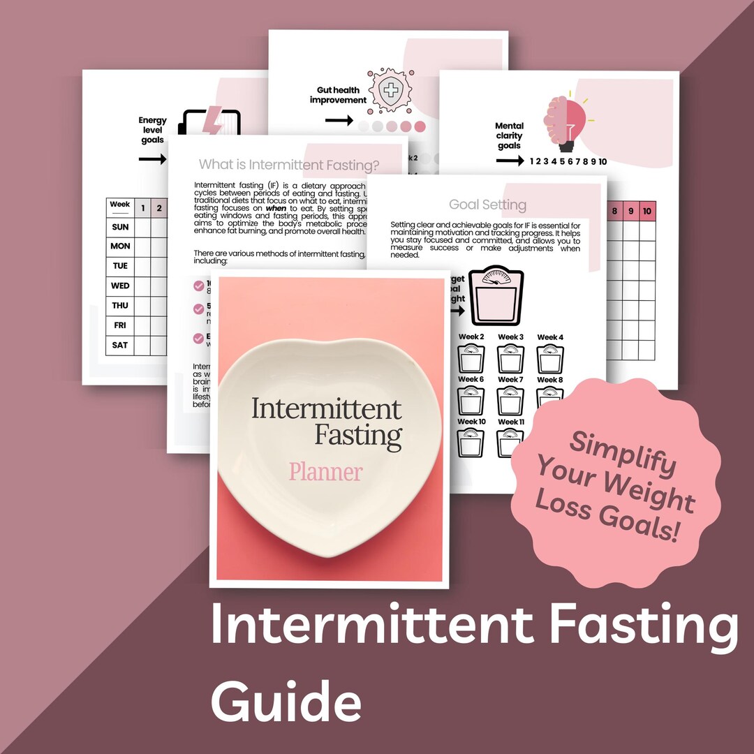 Fasting Worksheets.pdf Intermittent Fasting Ebook, Planner Guide, Fasting Worksheets, Meal ...