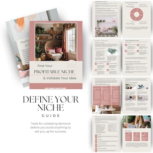 Niche Guide for Digital Creators | eBook for Women Selling Online | Validate Your Idea Workbook I Find Your Niche eBook for Women |