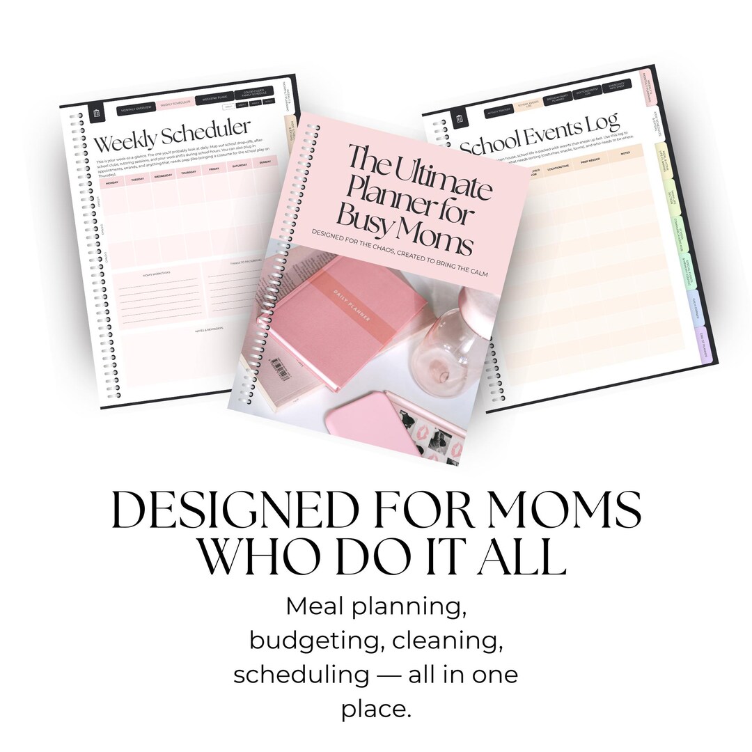 The Ultimate Printable Planner for Busy Moms | 68-page PDF | Weekly ...