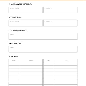 Halloween Costume Planner I Printable Costume Planner I Halloween ...