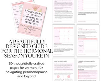 Understanding Menopause Workbook for Women 40+ | Track Symptoms, Learn Hormones, Feel Empowered | Digital PDF Wellness Guide I Menopause