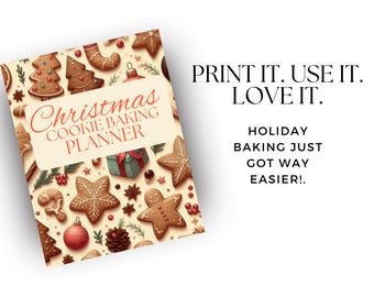 Christmas Cookie Baking Planner | Holiday Recipe Organizer | Printable Christmas Gift | Bake Tracker, Cards & Schedules