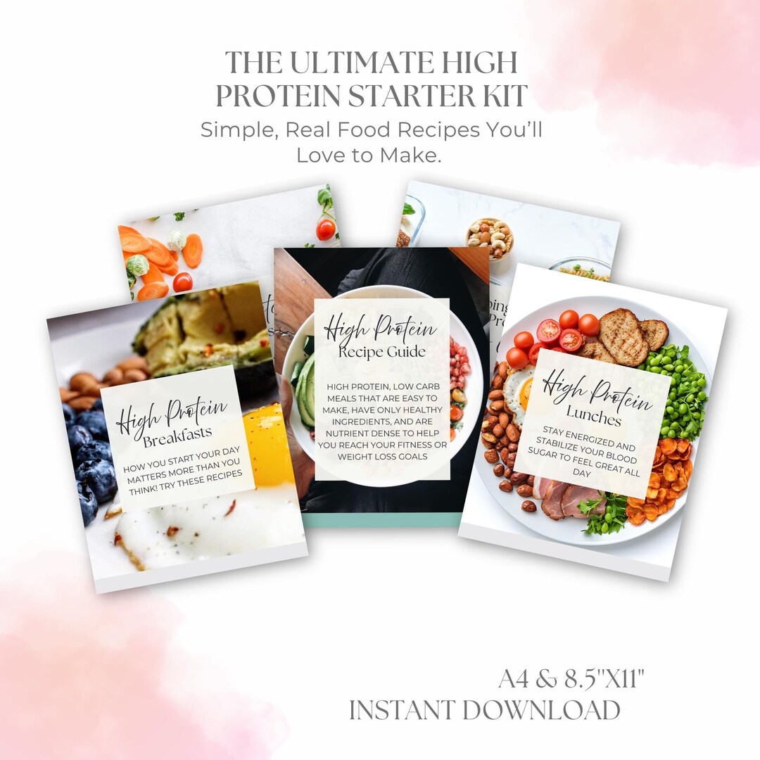 High Protein Meal Plan & Recipe Bundle for Women With Bonus Guides - Etsy