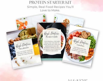 High Protein Meal Plan & Recipe Bundle for Women with Bonus Guides