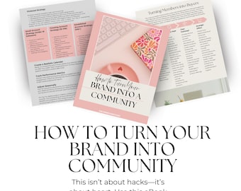 How to Build a Brand Community eBook | 45-Page Guide for Women Entrepreneurs | Grow Engagement, Trust & Connection | Small Biz Growth PDF