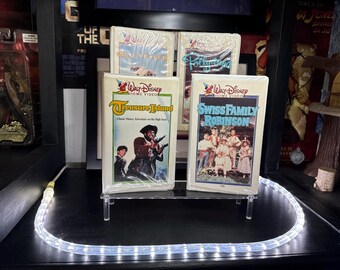 Walt Disney Home Video Lot VHS Pollyana Treasure Island White Clamshell G+