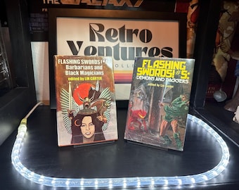 Flashing Swords! #4 & #5 Lin Carter Doubleday BCE Hardcovers DJ VG