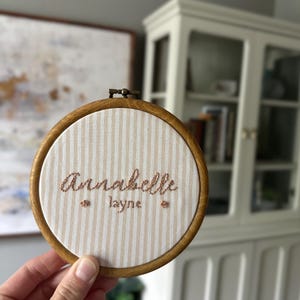 Custom Name Embroidery Hoop