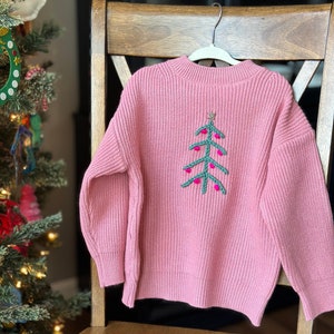 Hand Embroidered Christmas Sweater