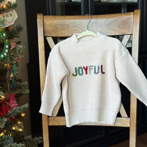 Hand Embroidered Christmas Sweater