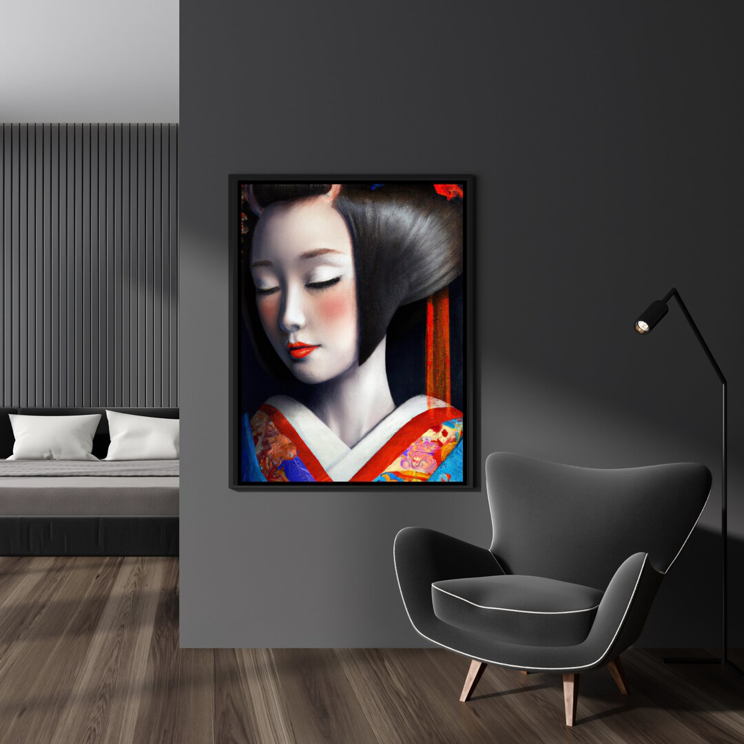 Fleeting Solace Japanese Furniture Art Geisha Dress Asian Etsy